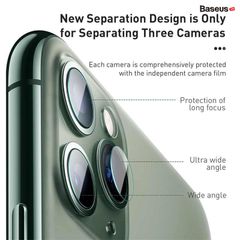 Kính cường lực 5 lớp chống trầy Camera cho iPhone 11 Series Baseus Gem lens ( 0.15mm,  3H Scratch Proof Camera Lens Protector for iP 11/Pro/ Pro Max))