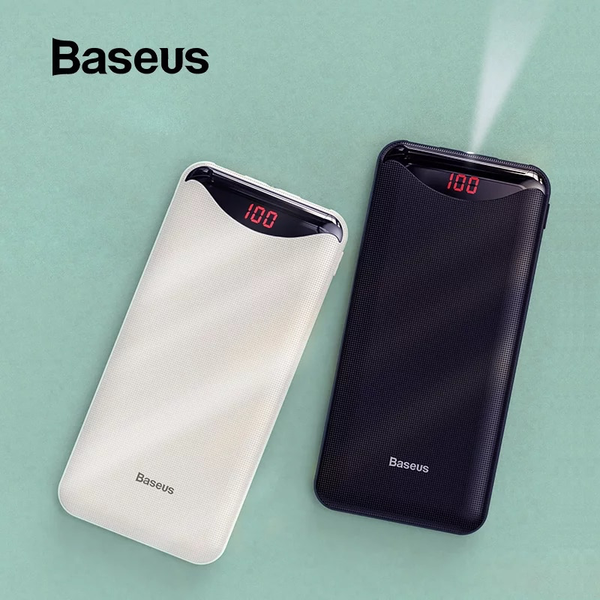 Pin dự phòng nhỏ gọn Baseus Gentleman Digital Display Powerbank 10000mAh dùng cho iPhone/Samsung/Oppo/Xiaomi (10,000mAh, 2 Port USB, LED/LCD Display)