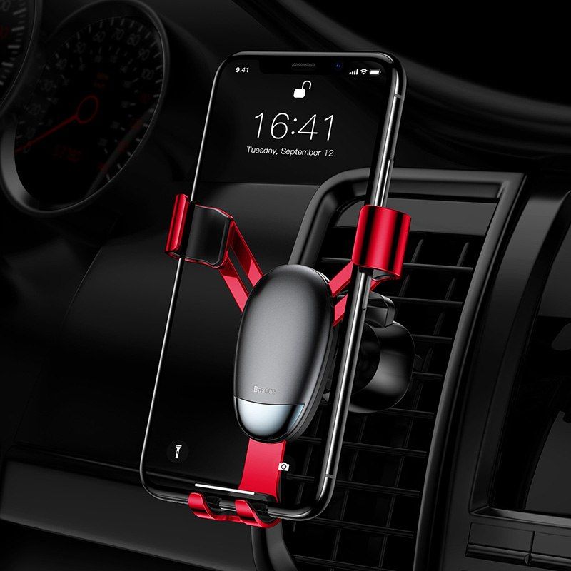 Bộ đế giữ điện thoại khóa tự động dùng cho xe hơi Baseus Mini Gravity Car Holder LV429（Air Outlet Version Car Mount）