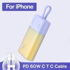 Pin dự phòng Baseus Popsicle 5200mAh – Sạc nhanh 20W PD/QC/AFC/FCP, tặng cáp C to C 60W, nhỏ gọn, tiện lợi mang theo