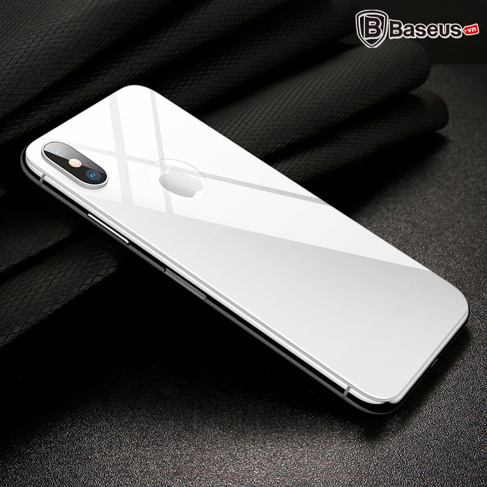Bộ kính cường lực 3D 2 mặt Trước & Sau Baseus LV179 cho iPhone X (0.2mm/ 0.3mm, Ultra Thin, Front and Back Protector)