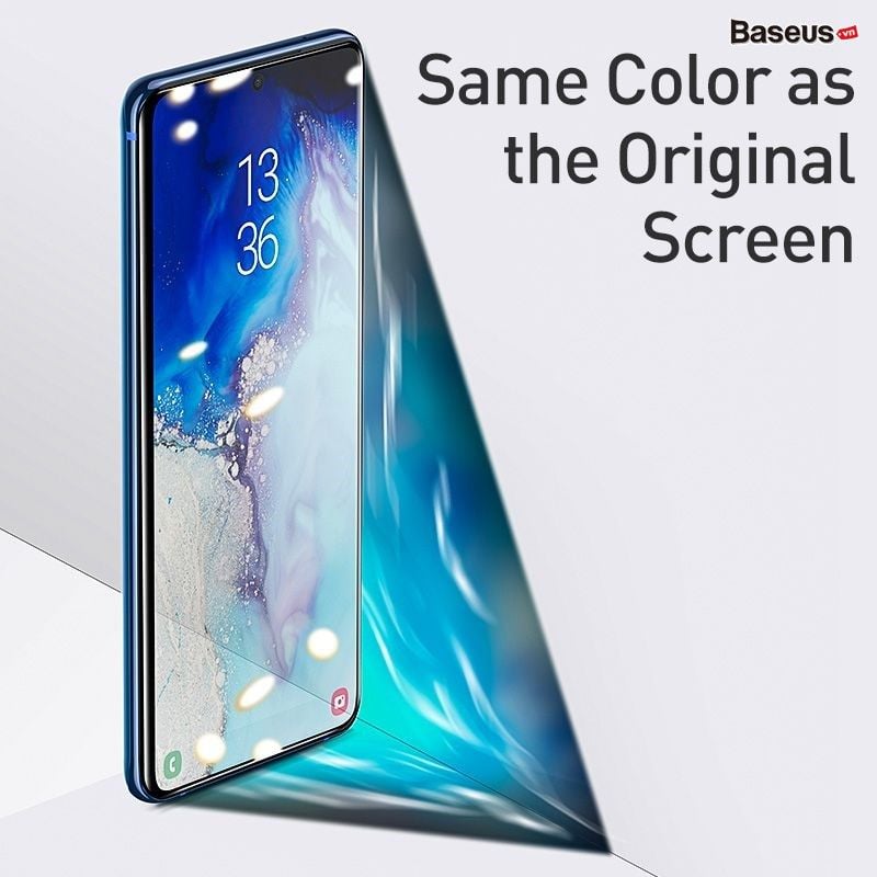 Kính cường lực UV 4 lớp chống trầy cho Samsung S20 Series Baseus 0.25mm Curved-screen UV Tempered Glass Screen Protector (Bộ 2 cái, Full keo, Full màn hình)