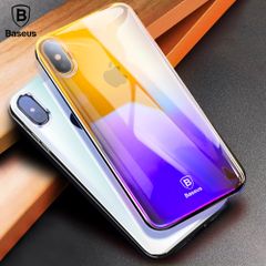 Ốp lưng trong suốt đổi màu Baseus Glaze Case cho iPhone X ( Ultra Thin, Gradient Hard Plastic Case)