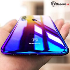 Ốp lưng trong suốt đổi màu Baseus Glaze Case cho iPhone X ( Ultra Thin, Gradient Hard Plastic Case)