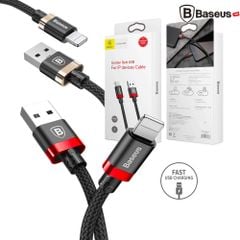 Cáp sạc nhanh, truyền dữ liệu tốc độ cao Lightning Baseus Golden Belt cho iPhone 6/ 7/ 8/ iPhone X (Sạc nhanh, Siêu bền, 2A, 1 mét)