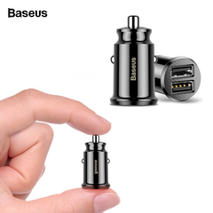 Bộ tẩu sạc đa năng dùng cho xe hơi Baseus Grain Mini (5V, 3.1A Fast Charge, 2 cổng USB Car Charger)