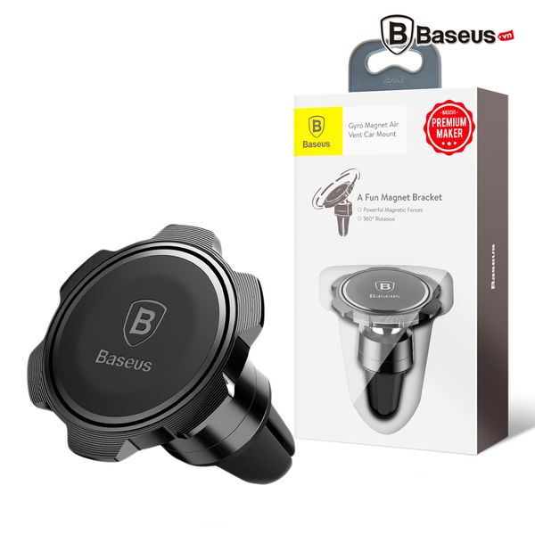 Bộ đế giữ điện thoại nam châm dùng cho xe hơi Baseus Gyro Spinner LV265 (Magnetic Air Vent Car Mount/ Holder)