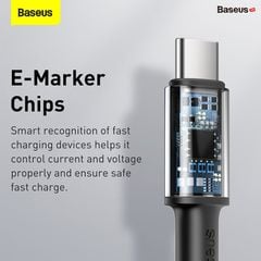 Cáp sạc nhanh siêu bền C to C Baseus High Density Braided PD 100W (5A/20V, E-marker Chip, Type C to Type C Fast Charging Data Cable)