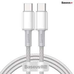 Cáp sạc nhanh siêu bền C to C Baseus High Density Braided PD 100W (5A/20V, E-marker Chip, Type C to Type C Fast Charging Data Cable)