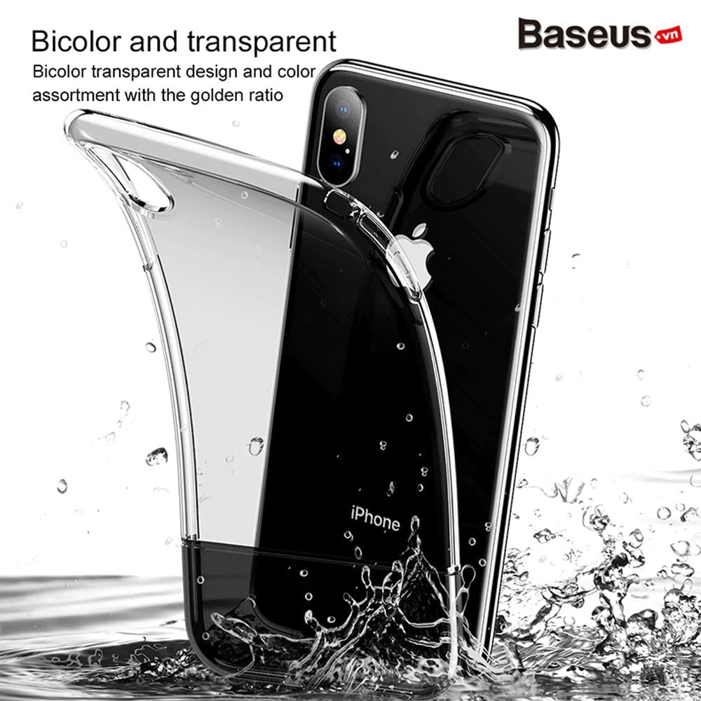 Ốp lưng Baseus Haft to Haft LV181 cho iPhone XS/ XR/ Xs Max (Soft TPU + Hard PC Fashion Transparent Silicone Case)