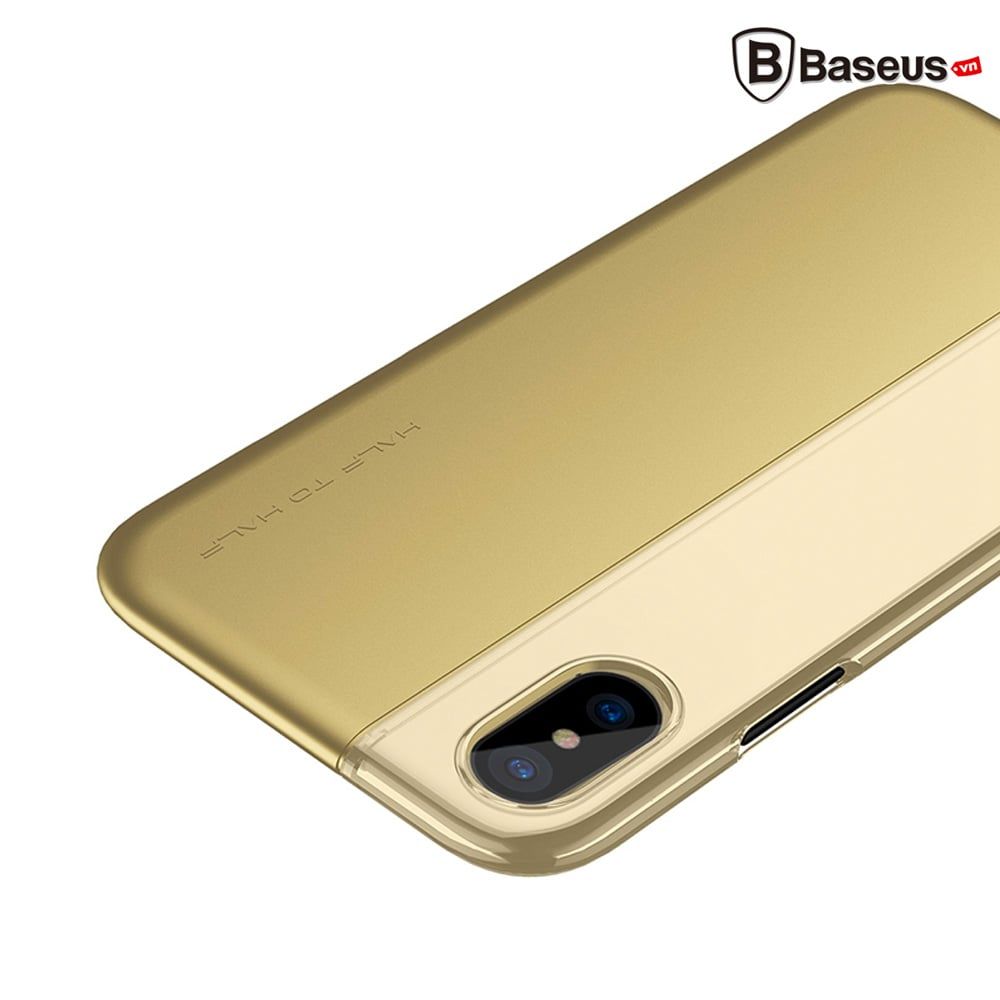 Ốp lưng Baseus Haft to Haft LV181 cho iPhone X Gold/ Đỏ/ Đen (Soft TPU + Hard PC Protective Shell Back Cases)