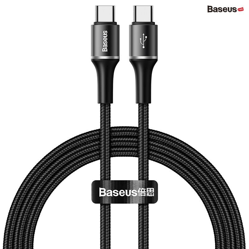 Cáp sạc nhanh Baseus Halo  Data C to C Cable (20V/3A, 60W, Power Delivery, QC3.0 Quick Charge Cable)