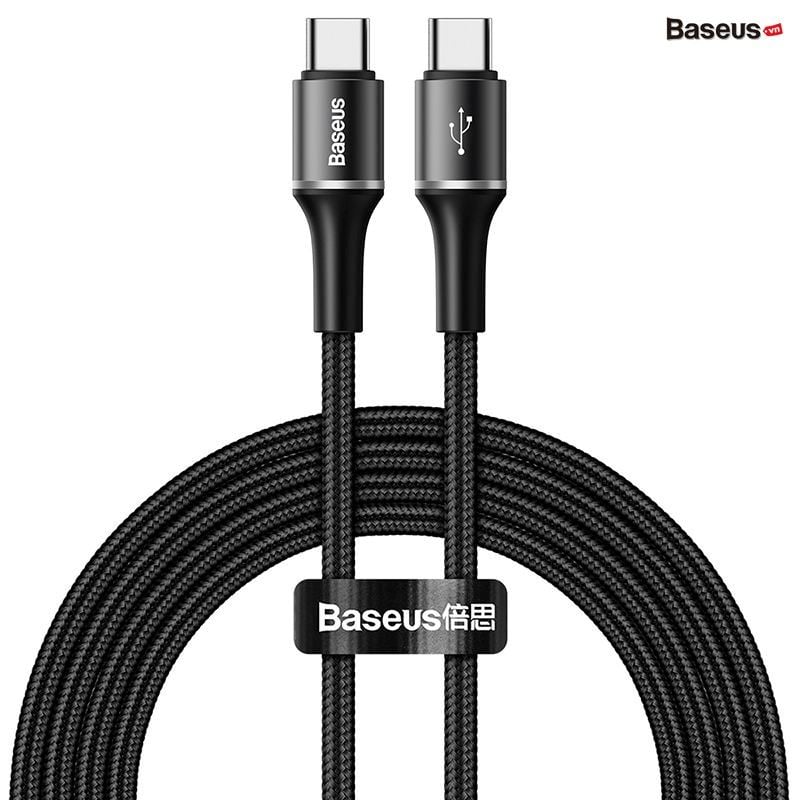 Cáp sạc nhanh Baseus Halo  Data C to C Cable (20V/3A, 60W, Power Delivery, QC3.0 Quick Charge Cable)