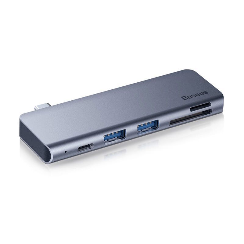 Bộ Hub chuyển đổi 5 trong 1 Baseus Harmonica Type C to USB 3.0, TF/SD Card Reader, Type C PD Adapter cho Macbook Pro/ Laptop Windows