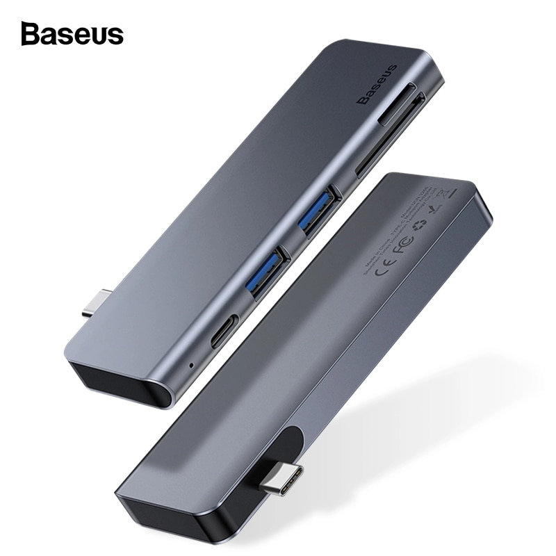 Bộ Hub chuyển đổi 5 trong 1 Baseus Harmonica Type C to USB 3.0, TF/SD Card Reader, Type C PD Adapter cho Macbook Pro/ Laptop Windows