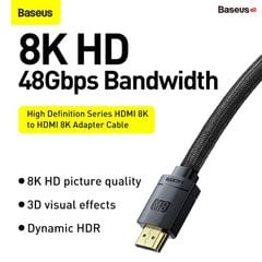 Cáp HDMI 2.1 8K cao cấp Baseus High Definition Series (HDMI to HDMI Cable, 8K Video Adapter Cable)