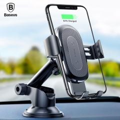 Bộ đế giữ điện thoại kết hợp sạc không dây dùng trong xe hơi Baseus Wireless Charger Gravity Car Mount LV280 (Osculum type)