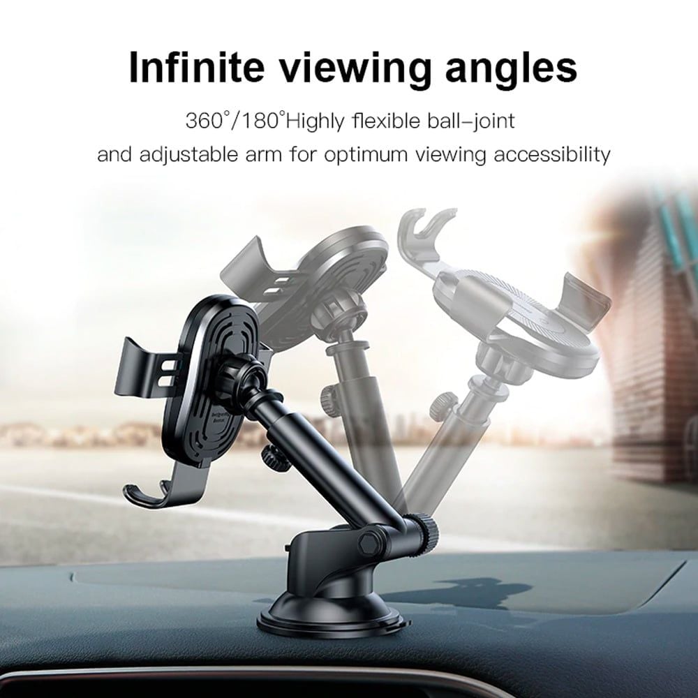 Bộ đế giữ điện thoại kết hợp sạc không dây dùng trong xe hơi Baseus Wireless Charger Gravity Car Mount LV280 (Osculum type)