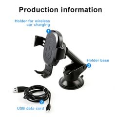 Bộ đế giữ điện thoại kết hợp sạc không dây dùng trong xe hơi Baseus Wireless Charger Gravity Car Mount LV280 (Osculum type)