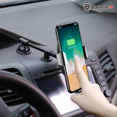 Bộ đế giữ điện thoại tích hợp sạc không dây dùng cho xe hơi Baseus LV191 (Heukji Wireless Charger Gravity Car Mount)