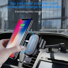 Bộ đế giữ điện thoại tích hợp sạc không dây dùng cho xe hơi Baseus LV191 (Heukji Wireless Charger Gravity Car Mount)