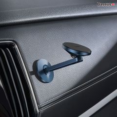 Đế giữ điện thoại bằng nam châm dùng trên xe hơi Baseus Hollow Magnetic Car Mount Holder (dán táp lô, chức năng giữ cố định dây sạc)