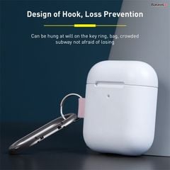Case chống sốc có móc khoá đeo cho Airpods Baseus Let''s go Woven Label Hook Protective Case (For AirPods 1/2 Generation)