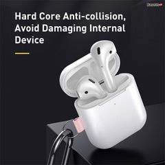 Case chống sốc có móc khoá đeo cho Airpods Baseus Let''s go Woven Label Hook Protective Case (For AirPods 1/2 Generation)