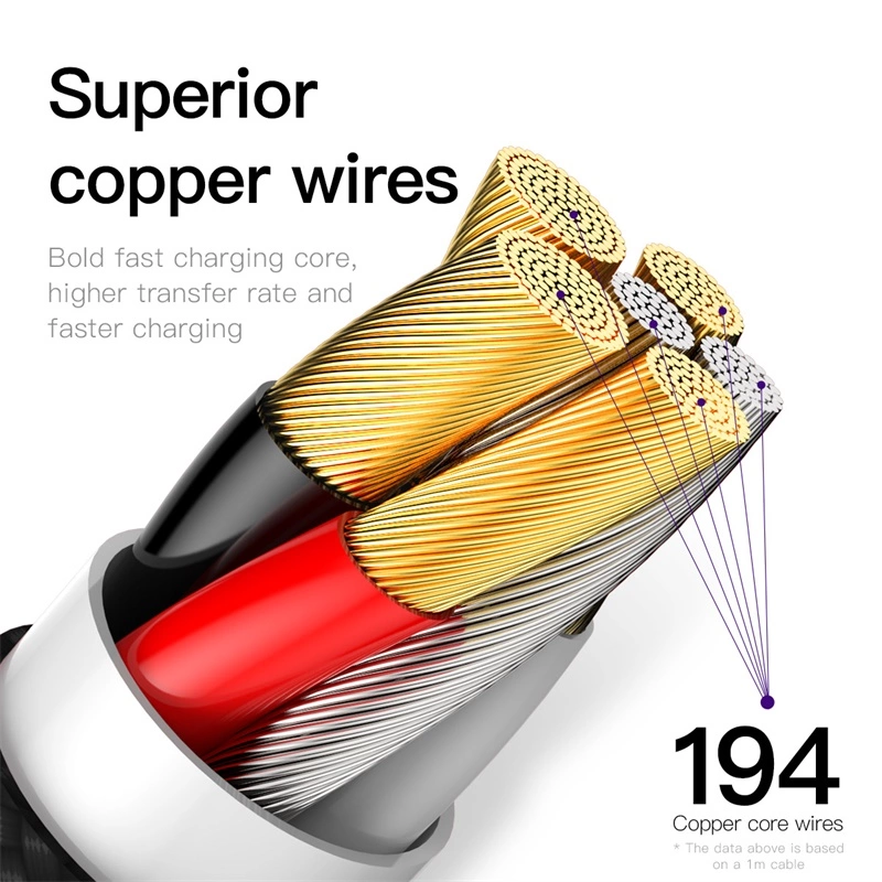 Cáp sạc nhanh Type C Baseus Purple Gold HW Flash Charge Cable cho Huawei/ Xiaomi (40W, 5A , QC3.0/ Huawei Super Quick charge)