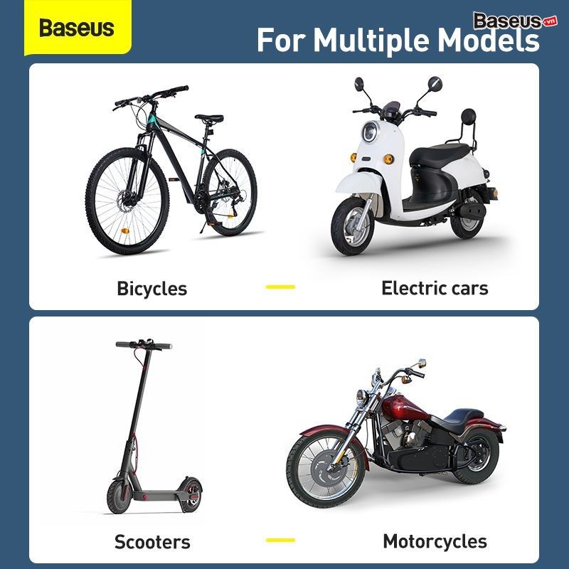 Đế giữ điện thoại dùng trên xe máy, xe đạp Baseus Quick to take cycling Holder (4.7 - 6.7inch, Applicable for bicycle and Motorcycle）