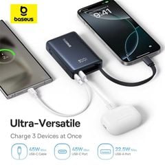 Pin Dự Phòng Baseus PicoGo Digital Display 10000mAh 45W (with Built-in Type-C cable)