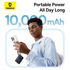 Pin Dự Phòng Baseus PicoGo Digital Display 10000mAh 45W (with Built-in Type-C cable)