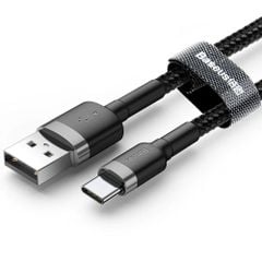 Cáp sạc nhanh Baseus Cafule – Type-C, 3A, hỗ trợ QC 3.0, siêu bền, dùng cho smartphone/tablet Android