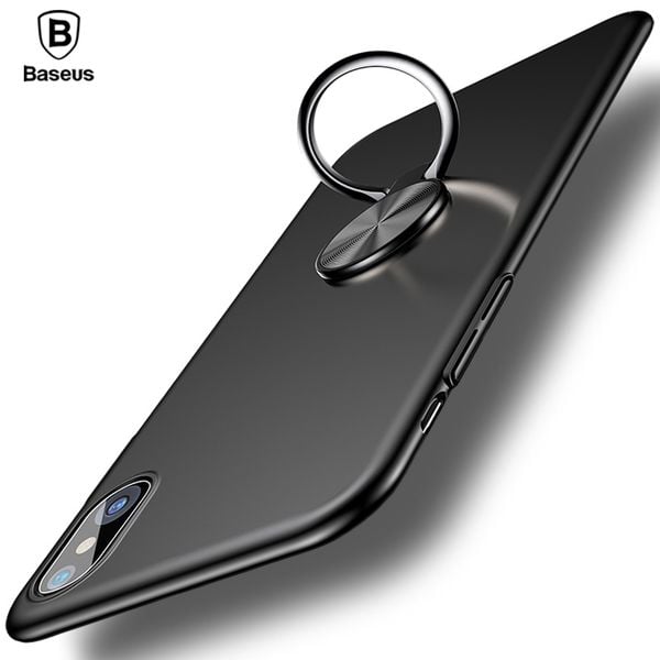 Ốp lưng tích hợp Ring Holder với đế quay vòng nhẫn Baseus Ring Case LV234 cho iphoneX (Ultra Thin Finger Hard PC + Zinc Alloy)