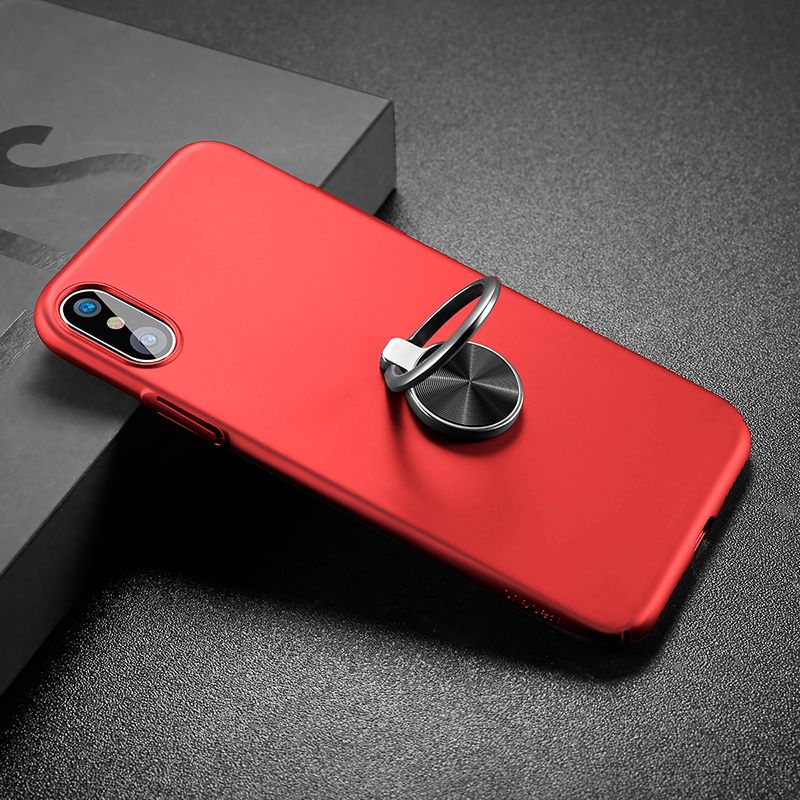 Ốp lưng tích hợp Ring Holder với đế quay vòng nhẫn Baseus Ring Case LV234 cho iphoneX (Ultra Thin Finger Hard PC + Zinc Alloy)