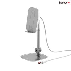 Bộ đế giữ điện thoại/ Tablet để bàn tích hợp sạc nhanh không dây Baseus Literary Youth Desktop Bracket (Telescopic + 15W Wireless Charging)