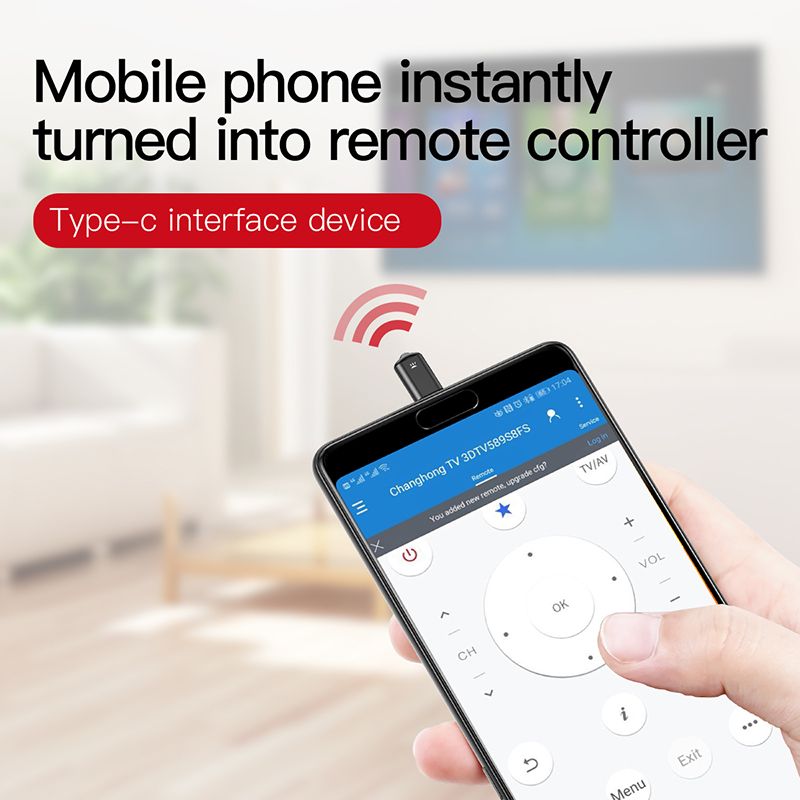 Jack cắm hồng ngoại cổng TYPE C Baseus IR Remote Control cho Samsung / Huawei/ Xiaomi Type-C