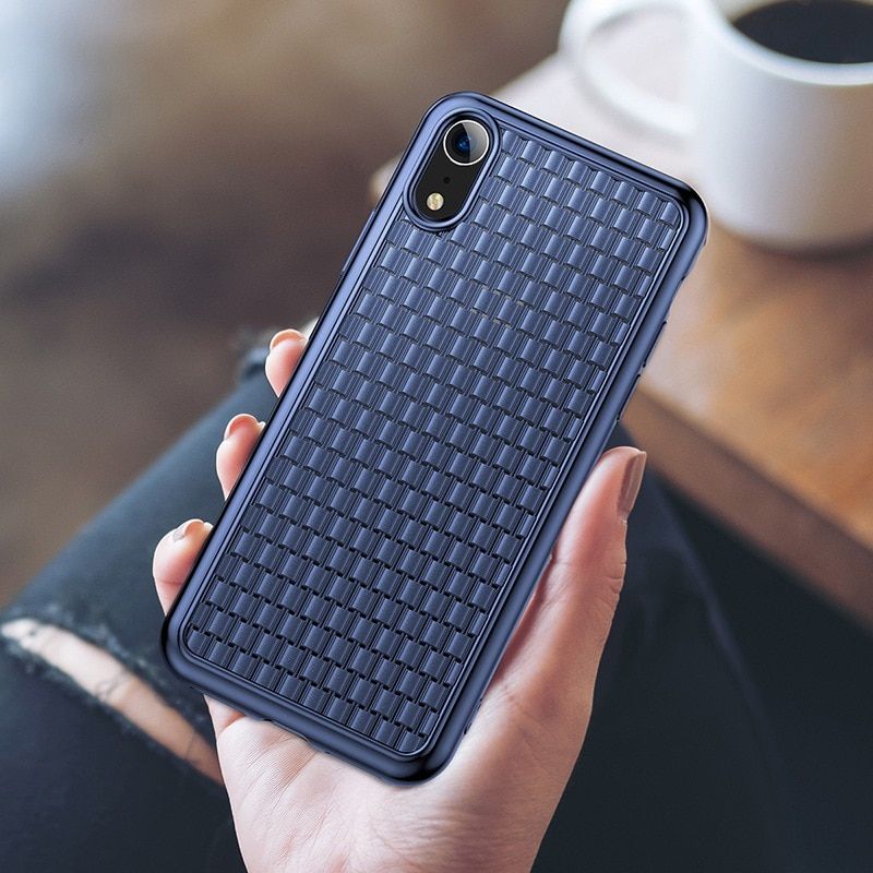 Ốp lưng chống sốc, tản nhiệt Baseus Luxury Weaving Case cho iPhone XS/ XR/ XS Max (Ultra Thin Soft TPU Silicone)