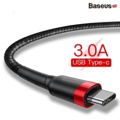 Cáp Sạc Nhanh, Siêu Bền Baseus Cafule Type C Quick Charge cho Smartphone/ Tablet ( 3A, Sạc nhanh Quick charge 3.0, Siêu bền)