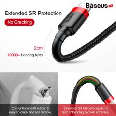 Cáp Sạc Nhanh, Siêu Bền Baseus Cafule Type C Quick Charge cho Smartphone/ Tablet ( 3A, Sạc nhanh Quick charge 3.0, Siêu bền)