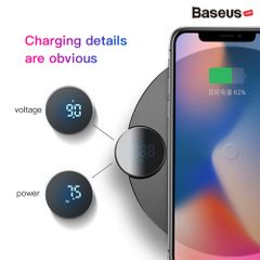 Đế sạc nhanh không dây Baseus Digital LED Display cho Apple iPhone / Samsung  ( 15W, Qi Wireless Quick Charger )