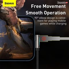Cáp sạc Lightning đầu gâp chữ L Baseus Legend Series Elbow cho iPhone/iPad  (2.4A/480Mbps, LED/ Elbow Design, USB to Lightning Fast Charging)