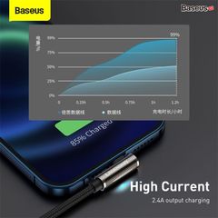 Cáp sạc Lightning đầu gâp chữ L Baseus Legend Series Elbow cho iPhone/iPad  (2.4A/480Mbps, LED/ Elbow Design, USB to Lightning Fast Charging)