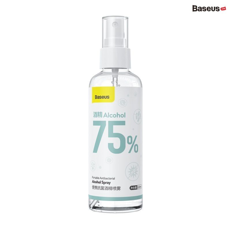 Nước rửa tay diệt khuẩn Baseus Let''s Go Portable Antibacterial Alcohol Spray 120ml