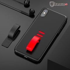 Ốp lưng tích hợp Ring Holder chống rớt Baseus Little Tail Case LV225 cho iPhone X (Ultra Thin Hard PC Silicone)