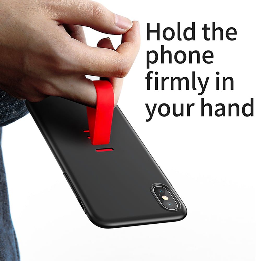 Ốp lưng tích hợp Ring Holder chống rớt Baseus Little Tail Case LV225 cho iPhone X (Ultra Thin Hard PC Silicone)
