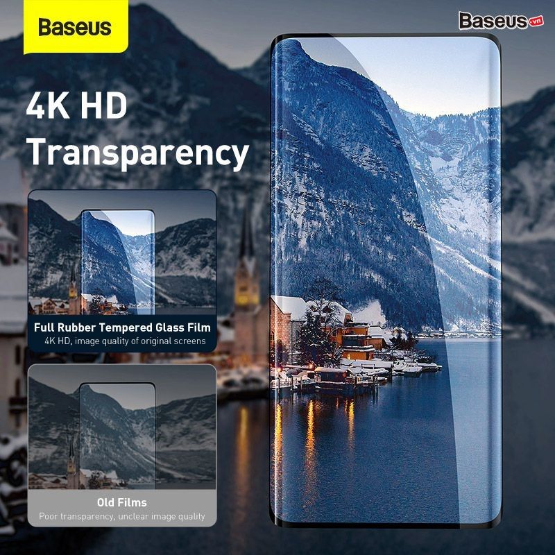 Baseus 0.25mm Full Screen Curved Surface Full Rubber Tempered Glass Film for HONOR Magic3/Pro/Pro+