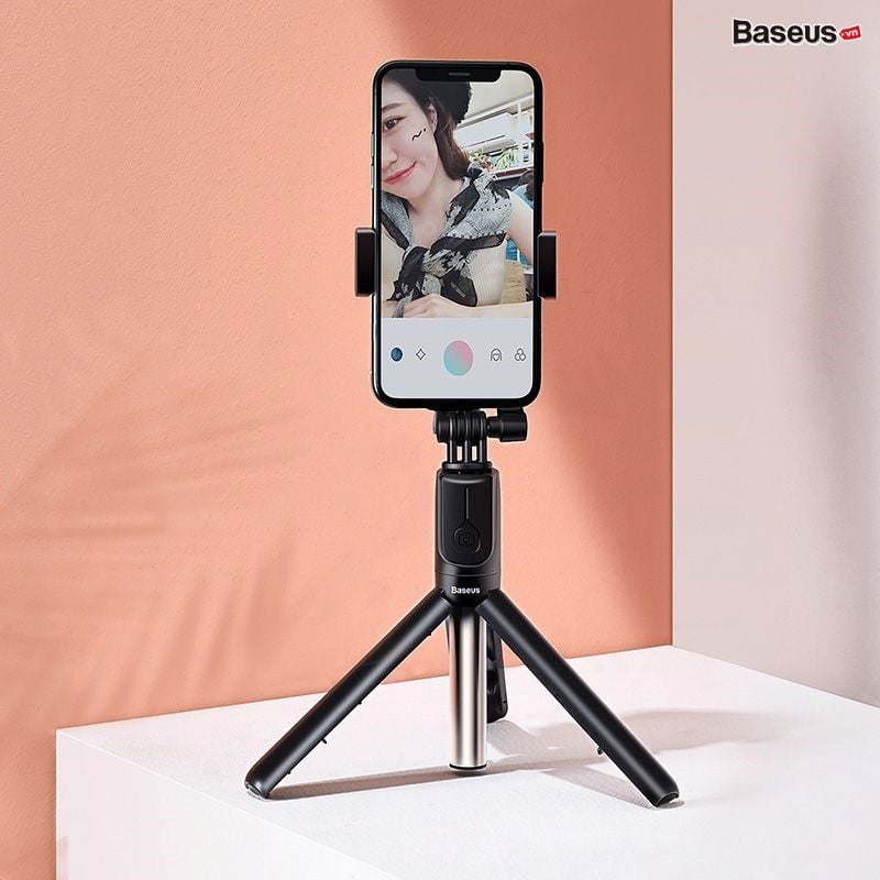 Gậy tự sướng tích hợp Tripod chân xếp gọn Baseus Lovely Bluetooth Bracket Selfie Stick Gen 2