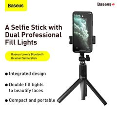 Gậy tự sướng tích hợp Tripod chân xếp gọn Baseus Lovely Bluetooth Bracket Selfie Stick Gen 2