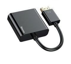 Đầu chuyển cổng HDMI sang VGA/ Audio AUX 3.5mm  Baseus HD Converter (1080p Digital HDMI Male to VGA Female Video Converter Audio Splitter for Laptop)